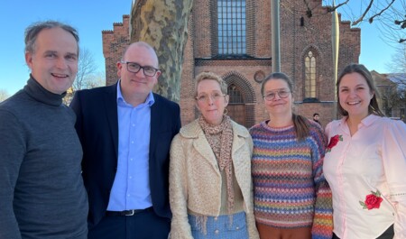 Tobias Koch, biskop Mads Davidsen, Sascha Mette Qvortrup, Bettina Damsgård Berg og Camilla Hou Valentinussen